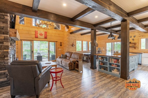 True North Log Homes - Reduced Fire Risk with Interior Log Walls